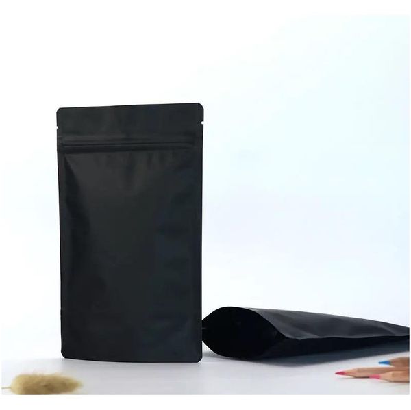 100 pcs matte black stand up aluminum foil zipper bag package pouch packaging doypack mylar storage bags dlvi5
100 pcs matte black stand up aluminum foil zipper bag package pouch packaging doypack mylar storage bags dlvi5