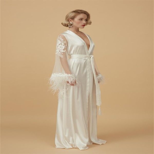 two piece women bath robes spaghetti strap sleeveless high-split satin silk bridal robe appliqued lace feather sweep train evening bath robe, Black;red
two piece women bath robes spaghetti strap sleeveless high-split satin silk bridal robe appliqued lace feather sweep train evening bath robe, Black;red