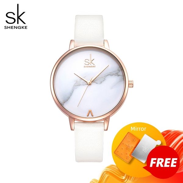 shengke brand fashion ladies watches leather female quartz watch women thin casual strap watch reloj mujer marble dial sk 201119, Slivery;brown
shengke brand fashion ladies watches leather female quartz watch women thin casual strap watch reloj mujer marble dial sk 201119, Slivery;brown