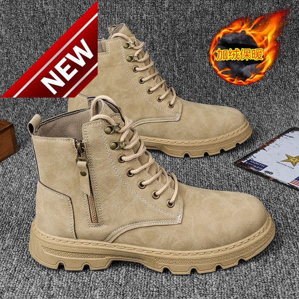 martin winter plush thickened warm cotton shoes british style high men's desert combat tooling boots, Black
martin winter plush thickened warm cotton shoes british style high men's desert combat tooling boots, Black