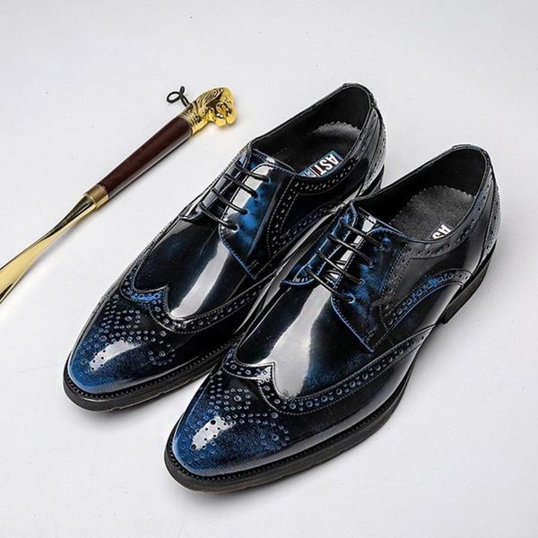 italian men shoe luxury genuine cow leather dress shoes for men handmade blue wedding shoes lace up brouge quality business shoe, Black
italian men shoe luxury genuine cow leather dress shoes for men handmade blue wedding shoes lace up brouge quality business shoe, Black