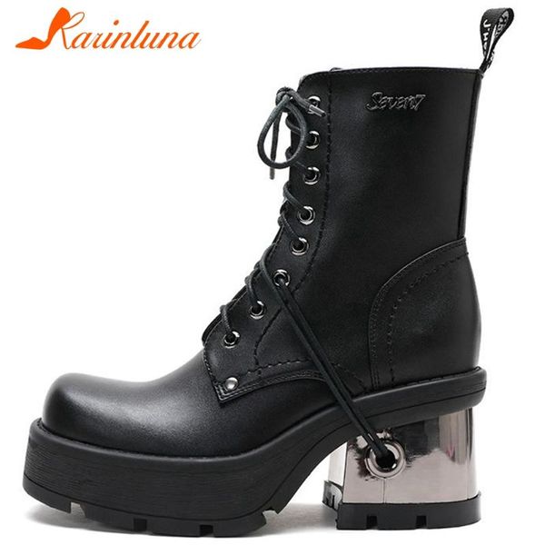boots karin fashion female motorcycle street platform round toe square high heels shoelace women ankle shoes, Black
boots karin fashion female motorcycle street platform round toe square high heels shoelace women ankle shoes, Black