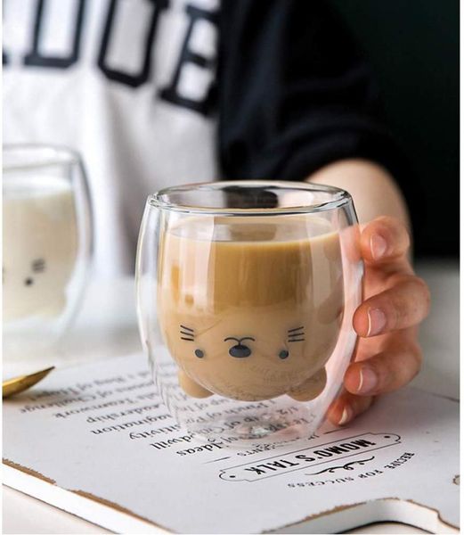 mugs creative cute bear double-layer coffee mug milk glass heat insulation and anti-scald cartoon baby duckling animal
mugs creative cute bear double-layer coffee mug milk glass heat insulation and anti-scald cartoon baby duckling animal