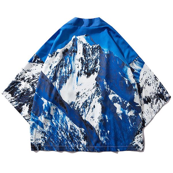 2020 kimono t shirts hip hop men streetwear jacket sky snow mountain print summer thin gown japan streetwear, White;black 
2020 kimono t shirts hip hop men streetwear jacket sky snow mountain print summer thin gown japan streetwear, White;black