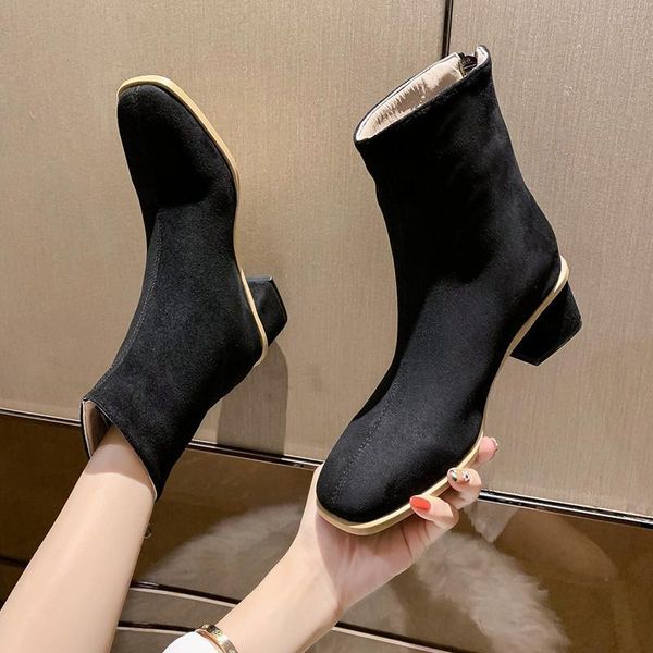 women's mid calf boots fashion womens shoes 2020 booties ladies round toe winter footwear boots-women low heels, Black
women's mid calf boots fashion womens shoes 2020 booties ladies round toe winter footwear boots-women low heels, Black