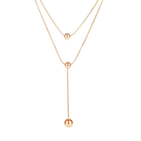chains arrival simple multi-layer ball necklace stainless steel jewelry woman gift wholesale not fade, Silver
chains arrival simple multi-layer ball necklace stainless steel jewelry woman gift wholesale not fade, Silver