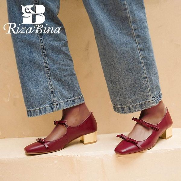 rizabina women high heels shoes real leather sweet bowknot casual party ladies pumps square toe footwear size 33-43, Black
rizabina women high heels shoes real leather sweet bowknot casual party ladies pumps square toe footwear size 33-43, Black