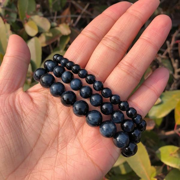 beaded, strands natural blue tiger eye bracelet round beads crystal quartz healing stone women men jewelry gift, Black
beaded, strands natural blue tiger eye bracelet round beads crystal quartz healing stone women men jewelry gift, Black