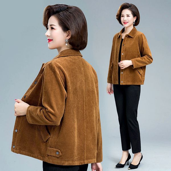 female spring autumn mid-age velvet short mom loose plus size casual elegant jacket outerwear r750 hhte, Black;brown
female spring autumn mid-age velvet short mom loose plus size casual elegant jacket outerwear r750 hhte, Black;brown