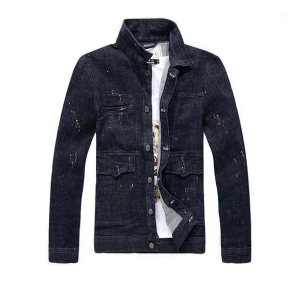 kiovno men cargo casual denim jackets slim fit dot painted jeans jackets outwear for male size m-3xl multi pockets1, Black;brown
kiovno men cargo casual denim jackets slim fit dot painted jeans jackets outwear for male size m-3xl multi pockets1, Black;brown