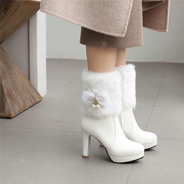 yqbtdl 2020 winter wedding party spike high heels luxury shoes women designers faux fur plush sweet bow ankle boots for women 43, Black
yqbtdl 2020 winter wedding party spike high heels luxury shoes women designers faux fur plush sweet bow ankle boots for women 43, Black