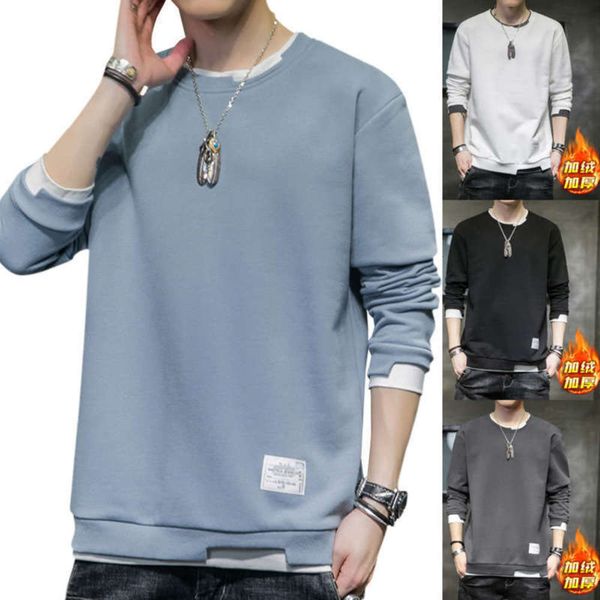 casual men's sweater brand pure color pullover loose sports plush autumn and winter, Gray
casual men's sweater brand pure color pullover loose sports plush autumn and winter, Gray