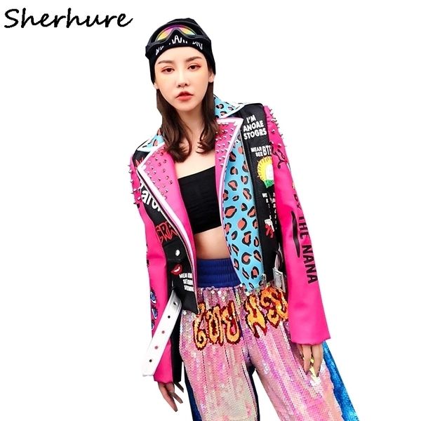 2019 spring jacket leopard print rivest beading cool punk pu leather women coat chaqueta mujer y200101, Black;brown
2019 spring jacket leopard print rivest beading cool punk pu leather women coat chaqueta mujer y200101, Black;brown