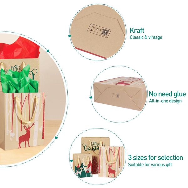 24pcs christmas kraft paper bags with handle party gift bag christmas favor present wrapping bags xmas party favors supplie wmtdqo xhhair
24pcs christmas kraft paper bags with handle party gift bag christmas favor present wrapping bags xmas party favors supplie wmtdqo xhhair