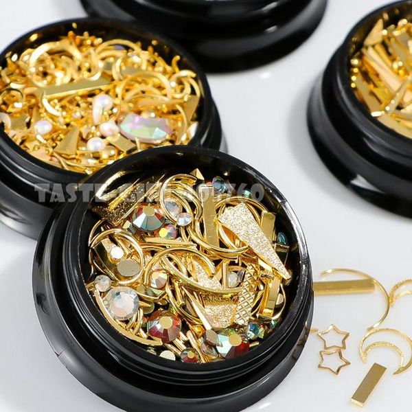 nail art decorations 1 jar mix various shapes moon star metal studs rivet bars stripes frame caviar white flower alloy rhinestones decals f#, Silver;gold
nail art decorations 1 jar mix various shapes moon star metal studs rivet bars stripes frame caviar white flower alloy rhinestones decals f#, Silver;gold
