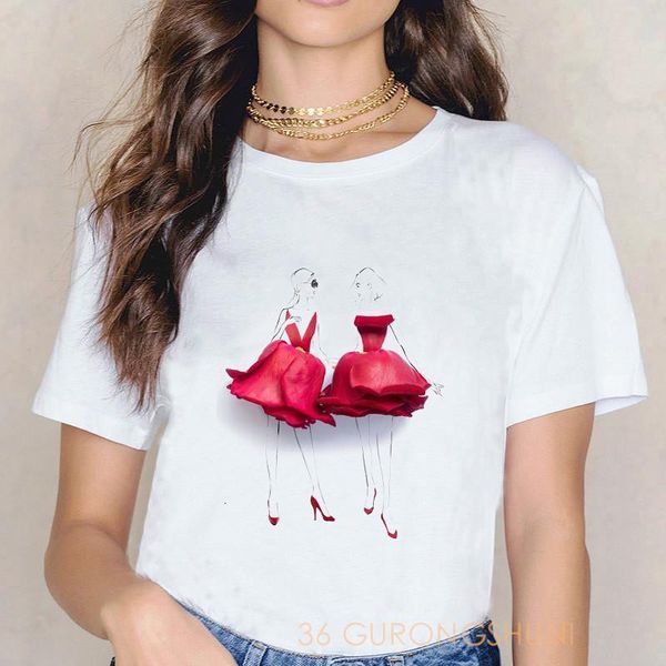 femme harajuku shirt illustration of flowers red rose skirt print t-shirt women clothes summmer white tshirt
femme harajuku shirt illustration of flowers red rose skirt print t-shirt women clothes summmer white tshirt