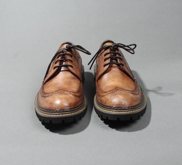 dress shoes vintage leather men's old english outdoor loafers block brogues with thick soles, Black
dress shoes vintage leather men's old english outdoor loafers block brogues with thick soles, Black