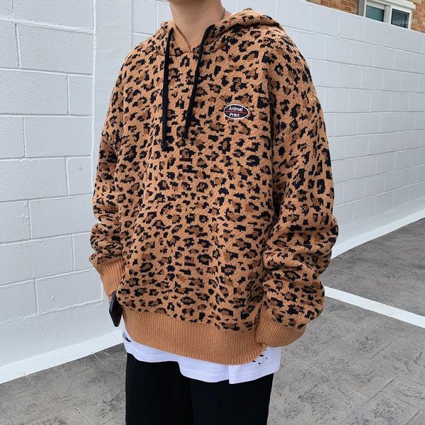 winter men's thickening leopard print pullover loose tide knitting hat woolen sweaters casual in warm male cashmere coats -2xl1, White;black
winter men's thickening leopard print pullover loose tide knitting hat woolen sweaters casual in warm male cashmere coats -2xl1, White;black