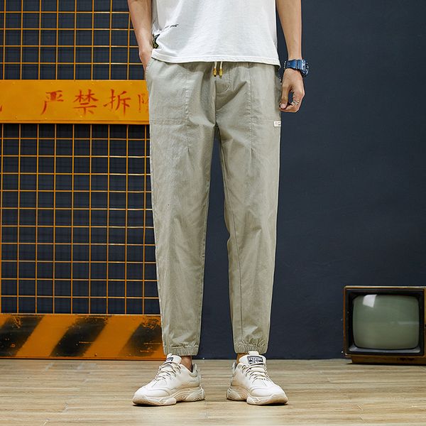 spring and summer new casual men's leggings korean fashion sports loose 9-point pants versatile, Black
spring and summer new casual men's leggings korean fashion sports loose 9-point pants versatile, Black