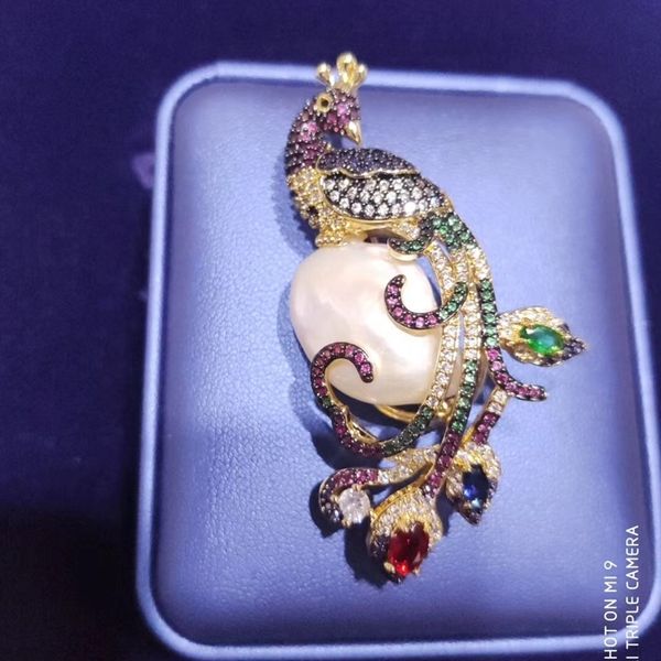 luxury peacock freshwater pearl brooch micro colorful zircon stone baroque pearl women wedding brooch pin jewelry 201009, Gray
luxury peacock freshwater pearl brooch micro colorful zircon stone baroque pearl women wedding brooch pin jewelry 201009, Gray