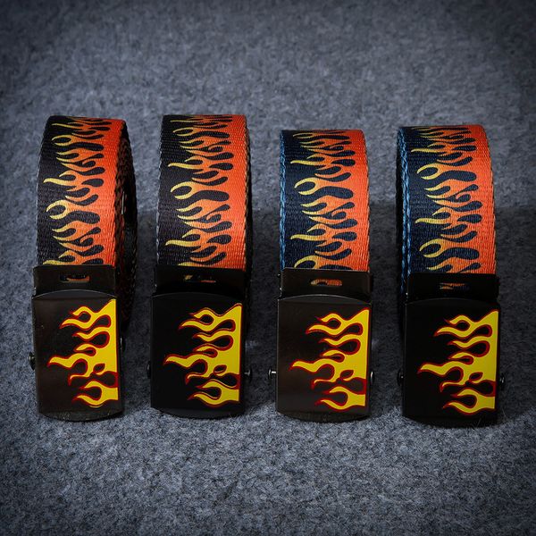 new flame print belt men women plain webbing belts high nylon belts men jeans waist belt waistband cinturones para hombre, Black;brown
new flame print belt men women plain webbing belts high nylon belts men jeans waist belt waistband cinturones para hombre, Black;brown