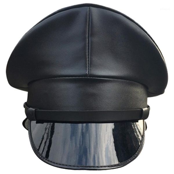 wide brim hats cap black pu leather hat stage performance show night bar party captain men women hats1, Blue;gray
wide brim hats cap black pu leather hat stage performance show night bar party captain men women hats1, Blue;gray