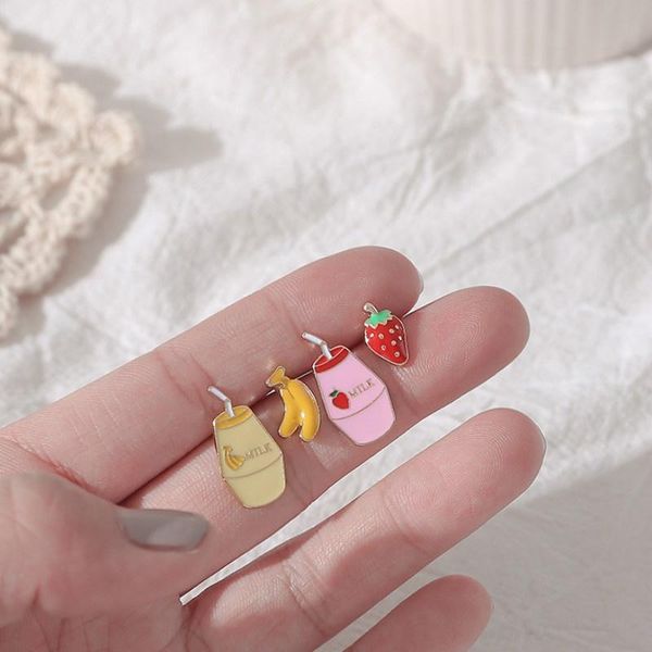 stud girl's cartoon cute small fun earrings personality asymmetrical strawberry banana milk, Golden;silver
stud girl's cartoon cute small fun earrings personality asymmetrical strawberry banana milk, Golden;silver