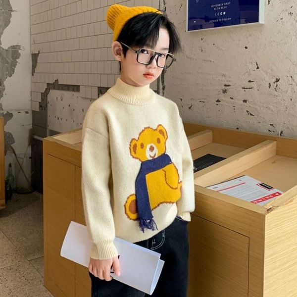 little winter cloth bear big cartoon boys' high collar bottomcoat children's sweater vl4f, Blue
little winter cloth bear big cartoon boys' high collar bottomcoat children's sweater vl4f, Blue