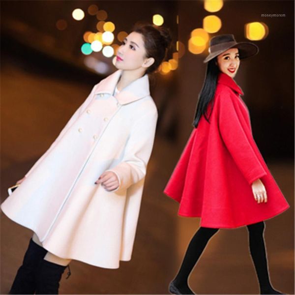 women's wool & blends winter fashion office lady cape women long red coats shawl a-type cloak double breasted cashmere coat and jacket, Black
women's wool & blends winter fashion office lady cape women long red coats shawl a-type cloak double breasted cashmere coat and jacket, Black