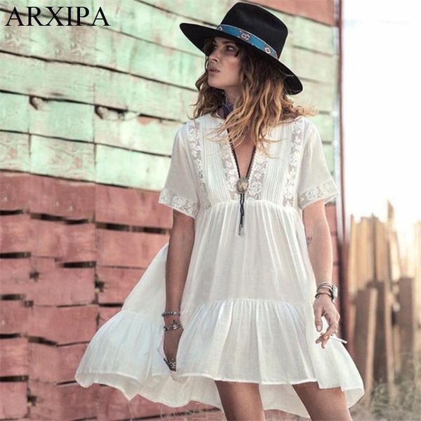 arxipa ruffle beach dress mini dresses lace short sleeve beachwear summer cover up bikini wrap deep v short skirt 2020 new1, White;black
arxipa ruffle beach dress mini dresses lace short sleeve beachwear summer cover up bikini wrap deep v short skirt 2020 new1, White;black
