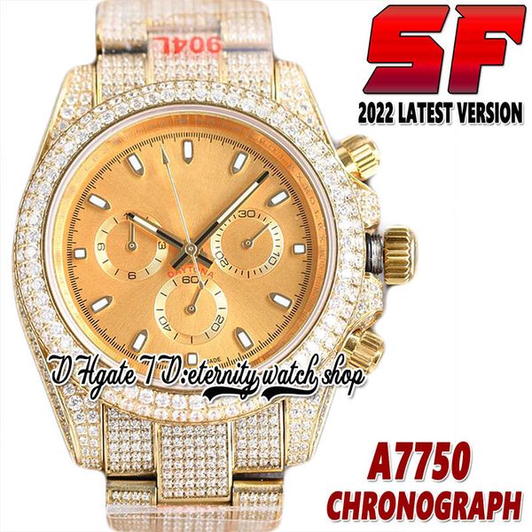 2022 sf v2 116508 eta 7750 sa7750 chronograph automatic mens watch 116503 gold dial 904l stainless case iced out diamonds bracelet eternity, Slivery;brown
2022 sf v2 116508 eta 7750 sa7750 chronograph automatic mens watch 116503 gold dial 904l stainless case iced out diamonds bracelet eternity, Slivery;brown