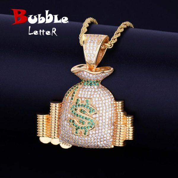 chains money bag stack iced cash coins pendant necklace chain charm gold silver cubic zircon men's hip hop jewelry for gift
chains money bag stack iced cash coins pendant necklace chain charm gold silver cubic zircon men's hip hop jewelry for gift