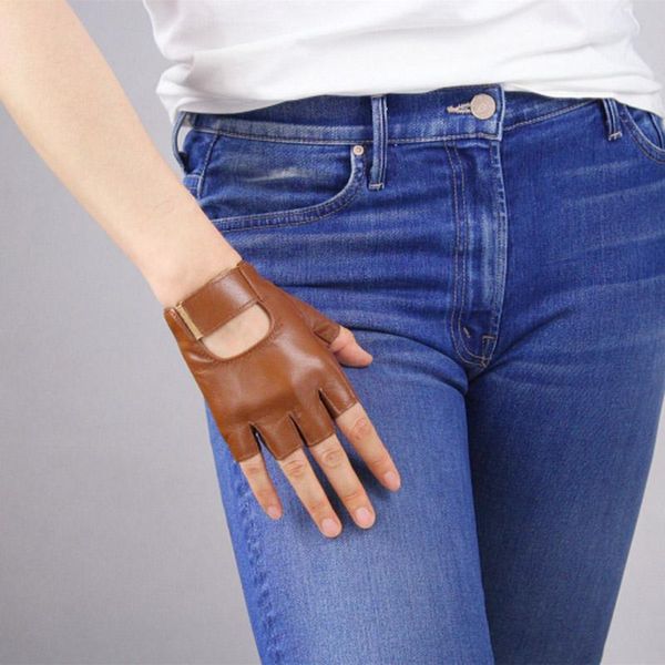 women's half finger real leather gloves pure sheepskin brown white red fingerless women's gloves tb10 bbygur alice_bag, Black
women's half finger real leather gloves pure sheepskin brown white red fingerless women's gloves tb10 bbygur alice_bag, Black