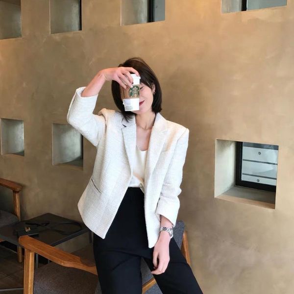 women's wool & blends brief paragraph small air fragrance and quality ins wind generation tweed suit jacket white women fall 2021 metre, Black
women's wool & blends brief paragraph small air fragrance and quality ins wind generation tweed suit jacket white women fall 2021 metre, Black