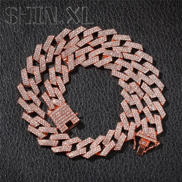 rose gold cuban link chains necklace fashion gold silver plated hiphop jewelry bling 3 row iced out necklaces choker for women
rose gold cuban link chains necklace fashion gold silver plated hiphop jewelry bling 3 row iced out necklaces choker for women