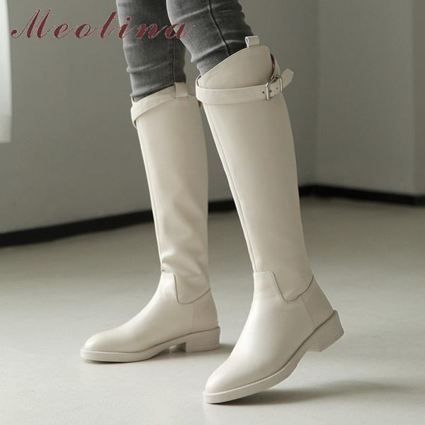 meotina genuine leather mid heel riding boots wome long boots shoes buckle zipper block heels knee high autumn winter 40, Black
meotina genuine leather mid heel riding boots wome long boots shoes buckle zipper block heels knee high autumn winter 40, Black