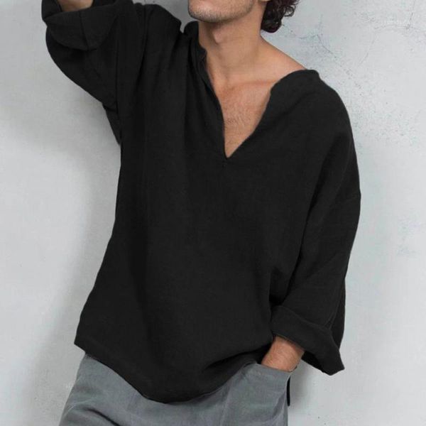 fashion men's baggy casual solid long sleeve v-neck shirts blouses spring autumn casual shirt harajuku male social 1, White;black
fashion men's baggy casual solid long sleeve v-neck shirts blouses spring autumn casual shirt harajuku male social 1, White;black