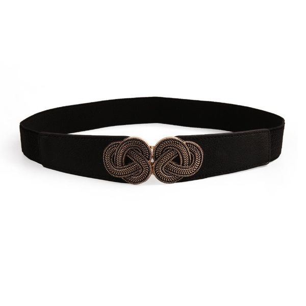 women elasticity decoration double loop buckle elastic belt vintage chinese knot buckle stretchy belt faux leather waist band, Black;brown
women elasticity decoration double loop buckle elastic belt vintage chinese knot buckle stretchy belt faux leather waist band, Black;brown