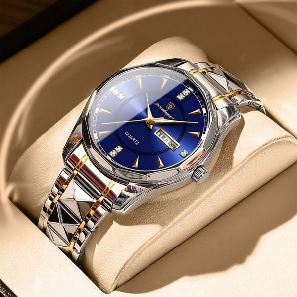 poedagar fashion men's watches stainless steel brand luxury waterproof men quartz wristwatches relogio masculino 220225, Slivery;brown
poedagar fashion men's watches stainless steel brand luxury waterproof men quartz wristwatches relogio masculino 220225, Slivery;brown