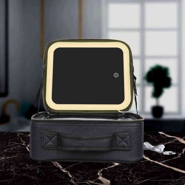 nxy cosmetic bags new travel makeup bag & cases eva vanity case with led 3 lights mirror 220118
nxy cosmetic bags new travel makeup bag & cases eva vanity case with led 3 lights mirror 220118
