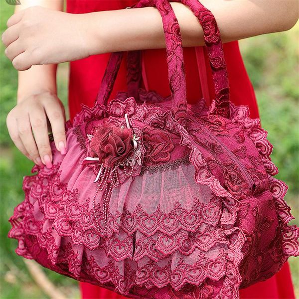 women totes lace bags flower lolita red handbag 2020 new women bride wedding bags handmade vintage evening party princess
women totes lace bags flower lolita red handbag 2020 new women bride wedding bags handmade vintage evening party princess