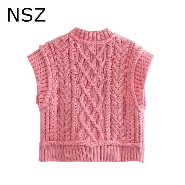 nsz women twist knit jumper vest cropped sweater sleeveless pullover knitted jacket coat tank waistcoat lj201204, Black;white
nsz women twist knit jumper vest cropped sweater sleeveless pullover knitted jacket coat tank waistcoat lj201204, Black;white