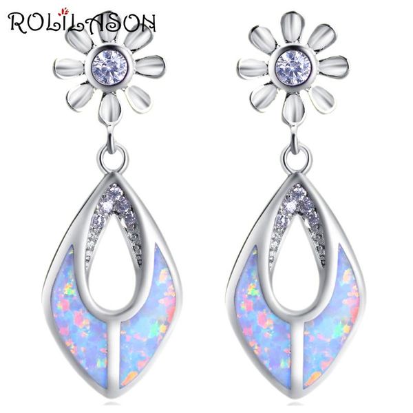 dangle & chandelier rolilason exquisite gift for women silver plated drop earring white crystal fire opal flower design fashion jewelry oe71
dangle & chandelier rolilason exquisite gift for women silver plated drop earring white crystal fire opal flower design fashion jewelry oe71