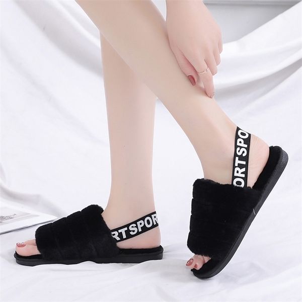 winter fur slippers women shoes elastic band flat slides female sandals lazy flip flops indoor home slippers casual shoes y200423, Black
winter fur slippers women shoes elastic band flat slides female sandals lazy flip flops indoor home slippers casual shoes y200423, Black