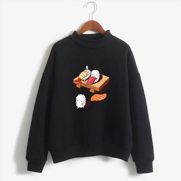 new cute sleepwalking sushi printed hip hop street fashion sweatshirt womens universal sweatshirt long sleeve, Black
new cute sleepwalking sushi printed hip hop street fashion sweatshirt womens universal sweatshirt long sleeve, Black
