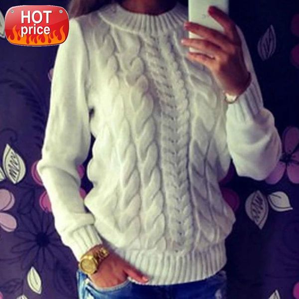 Autumn Winter Women Vintage Pullover Twist Long Sleeve Loose Sweater Knitted Casual Sweater Winter Clothes Women #Kp1z, White
Autumn Winter Women Vintage Pullover Twist Long Sleeve Loose Sweater Knitted Casual Sweater Winter Clothes Women #Kp1z, White