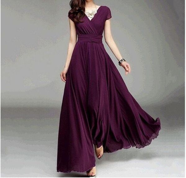 2021 chiffon women summer dress short sleeve v neck elegant backless evening party long dresses female vestido largo, Black;gray
2021 chiffon women summer dress short sleeve v neck elegant backless evening party long dresses female vestido largo, Black;gray