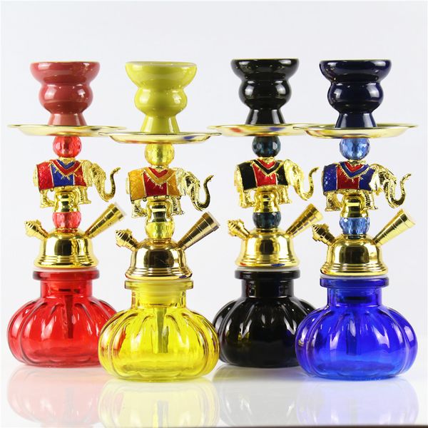 4-color glass set with metal elephant craft hookah ceramic bowl charcoal pliers water pipe hose fittings
4-color glass set with metal elephant craft hookah ceramic bowl charcoal pliers water pipe hose fittings