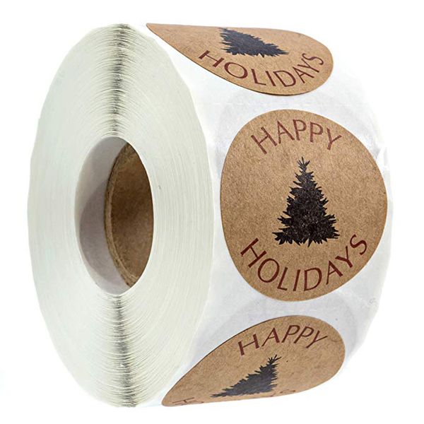 happy 1 inch round kraft paper holidays packageing sticker christmas decoration holiday gift tag roll stickers
happy 1 inch round kraft paper holidays packageing sticker christmas decoration holiday gift tag roll stickers