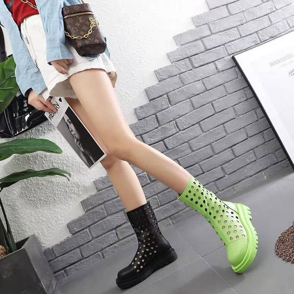 boots hollow sandals women candy color hole shoes motorcycle short platform, Black
boots hollow sandals women candy color hole shoes motorcycle short platform, Black